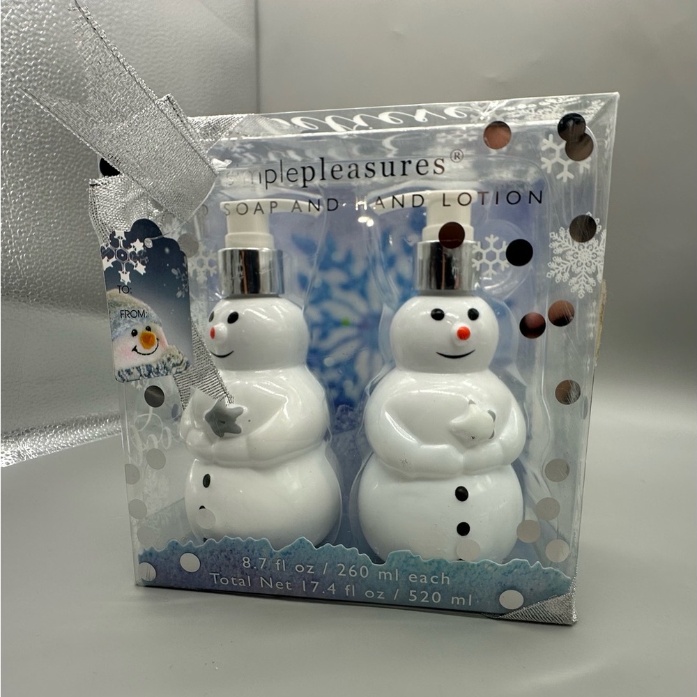 Simple Pleasures 2-piece Snowman Hand Soap & Lotion Set